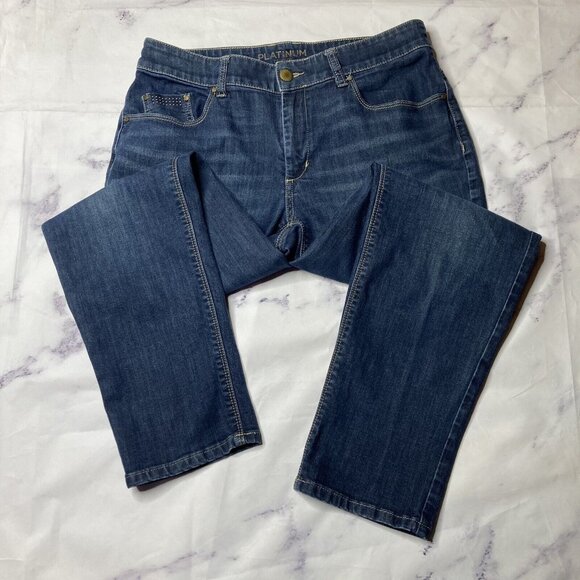 Platinum Chicos Slim Jeans Womens Size 0.5 6 Dark Wash Tapered i15 - Picture 1 of 3